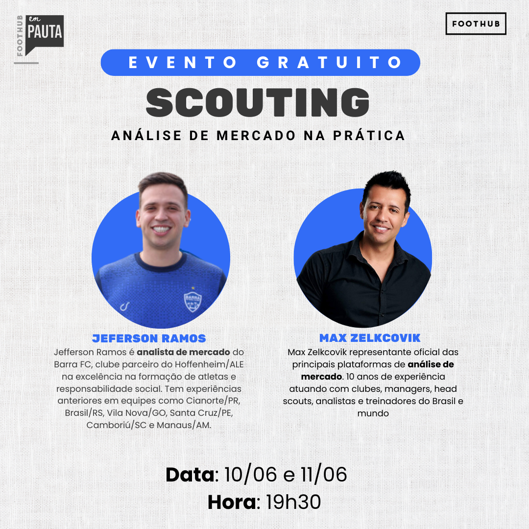 Scouting – Análise de Mercado no futebol: FootHub promove aula gratuita